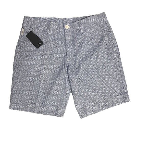 Armani Exchange A|X Men's Size 38 Blue Geometric Print 9" Inseam Chino Shorts - Picture 2 of 8